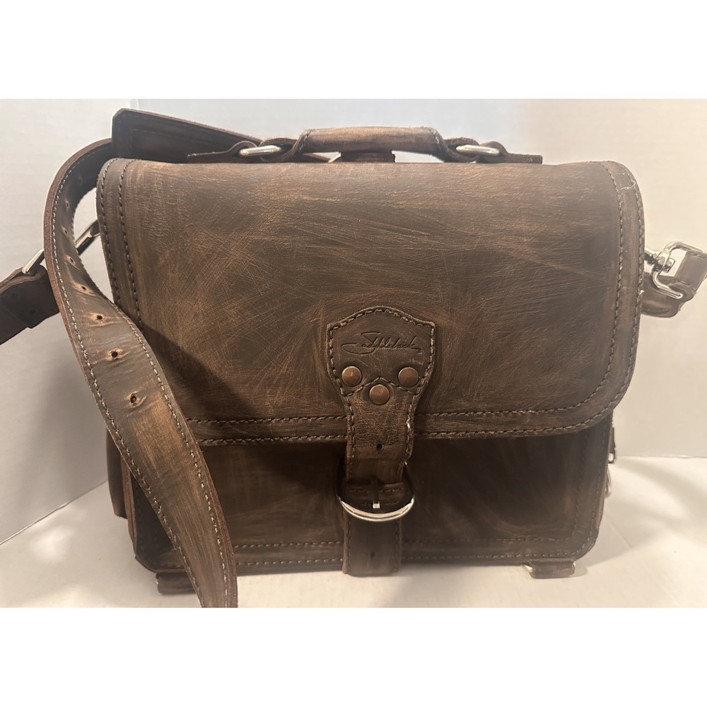 Saddleback Leather Co Leather Briefcase Brown AMAZING 11"H 12"W